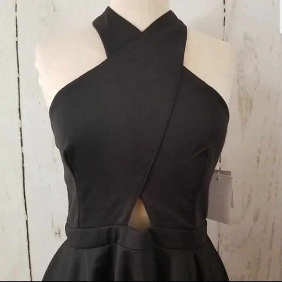 KALANI HILLIKER for Alyce Criss Cross Halter Dress - Picture 2 of 7